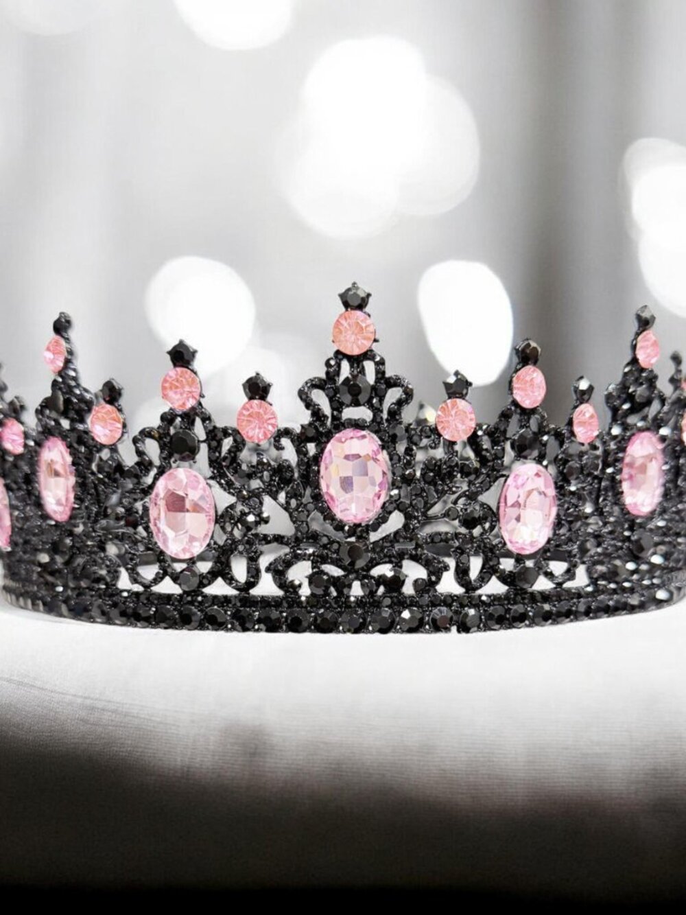 Black Crown, Gothic crown, Renaissance headpiece, Regal crown, Medieval crown